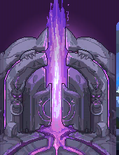 The Violet Rift — a purple crystal portal
